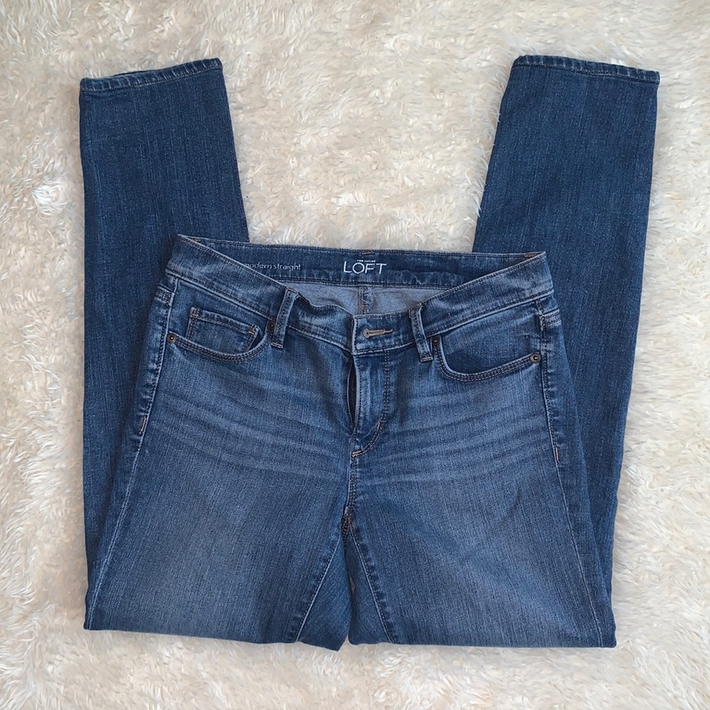 Ann Taylor Modern Straight Leg Jeans